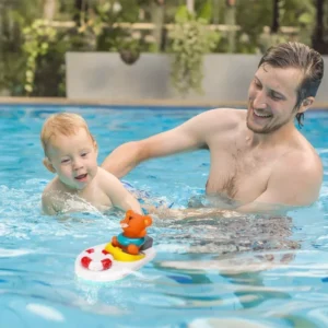 Cute Bear Baby Bath Floating Swimming Pool Toys for Kids, Toddler Bath Time Toys